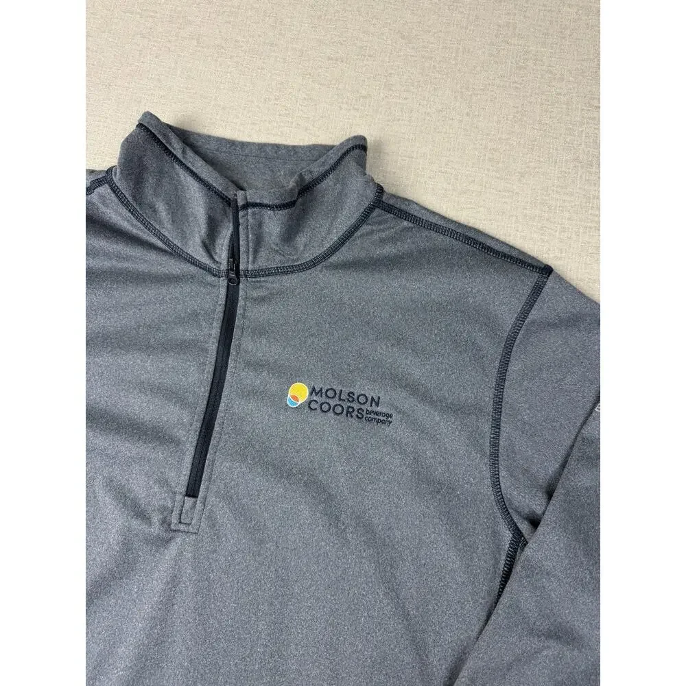 The North Face Molson Coors 1/4 Zip Pullover Men’s XL Gray Beer Promo Fleece